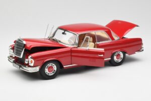 Mercedes 280 SE W108 Punane Norev 1:18 193527 Metall - pilt 2/8