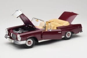 Mercedes 280SE W108 Bordeaux Punane Maisto 1:18 31811 Metall - pilt 2/8