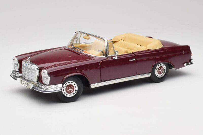 Mercedes 280SE W108 Bordeaux Punane Maisto 1:18 31811 Metall