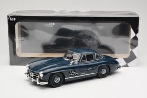 Mercedes 300 SL W198 Gullwing Tumesinine Minichamps 1:18 110037216 Metall - pilt 8/8