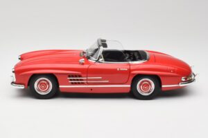 Mercedes 300 SL W198 Roadster Punane Kõva Katusega Minichamps 1:18 180039041 Metall - pilt 4/8