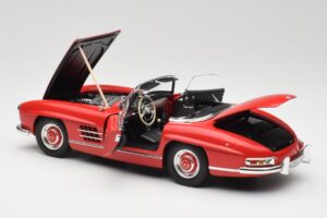Mercedes 300 SL W198 Roadster Punane Kõva Katusega Minichamps 1:18 180039041 Metall - pilt 5/8