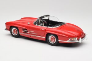 Mercedes 300 SL W198 Roadster Punane Kõva Katusega Minichamps 1:18 180039041 Metall - pilt 7/8