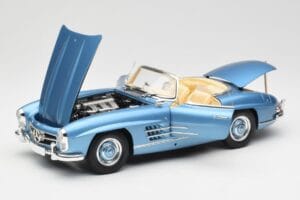 Mercedes 300 SL W198 Roadster Hardtop Light Blue Metallic Minichamps 1:18 180039042 Metall - pilt 2/9