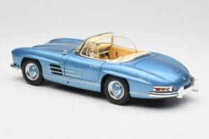 Mercedes 300 SL W198 Roadster Hardtop Light Blue Metallic Minichamps 1:18 180039042 Metall - pilt 8/9