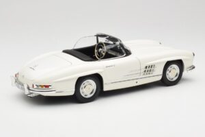 Mercedes 300 SL W198 Roadster Valge Pehme Katusega Minichamps 1:18 180039034 Metall - pilt 4/9