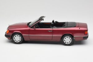 Mercedes 300CE-24 A124 Kabriolett Almandine Punane Metallik Norev 1:18 B66040616 Metall - pilt 4/8