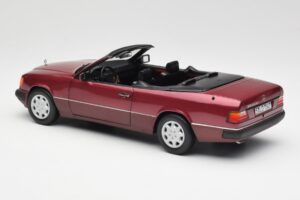 Mercedes 300CE-24 A124 Kabriolett Almandine Punane Metallik Norev 1:18 B66040616 Metall - pilt 7/8