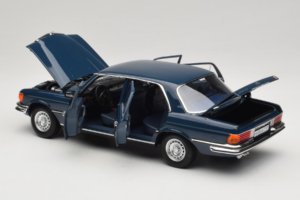 Mercedes 350 SEL W116 Hansa Blue Norev 1:18 183976 Metall - pilt 5/8