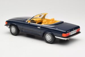Mercedes 350 SL R107 Tumesinine Sun Star 1:18 MB003 Metall - pilt 7/8