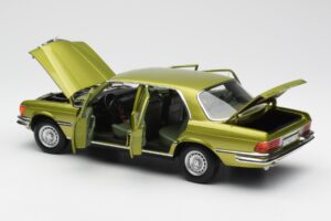 Mercedes 450 SEL W116 Citrus Roheline Diileri Väljaanne Norev 1:18 B66040683 Metall - pilt 5/8