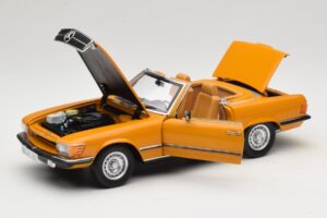 Mercedes 450 SL R107 Cayenne Orange Norev 1:18 183350 Metall - pilt 2/10