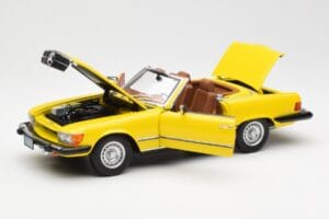 Mercedes 450SL R107 Kollane US Version Norev 1:18 183727 Metall - pilt 2/9
