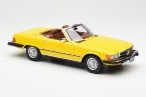 Mercedes 450SL R107 Kollane US Version Norev 1:18 183727 Metall - pilt 7/9