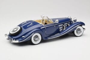 Mercedes 500K Special Roadster Sinine Maisto 1:18 56059 Metall - pilt 3/8