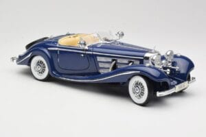 Mercedes 500K Special Roadster Sinine Maisto 1:18 56059 Metall - pilt 6/8