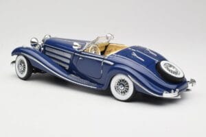 Mercedes 500K Special Roadster Sinine Maisto 1:18 56059 Metall - pilt 7/8