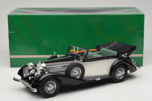 Mercedes 540K Kabriolett Must Hõbedane Cult Models 1:18 CML184-3 Metall - pilt 6/6