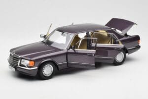 Mercedes 560 SEL W126 Lilla Metallic Norev 1:18 183544 Metall - pilt 2/8