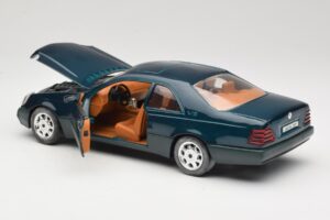 Mercedes 600 SEC C140 Roheline Majorette 1:18 4418 Metall - pilt 5/8