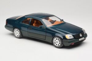 Mercedes 600 SEC C140 Roheline Majorette 1:18 4418 Metall - pilt 6/8