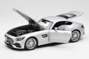 Mercedes AMG GT S C190 Designo Iridium Hõbedane Magno Norev 1:18 B66960485 Metall - pilt 2/8