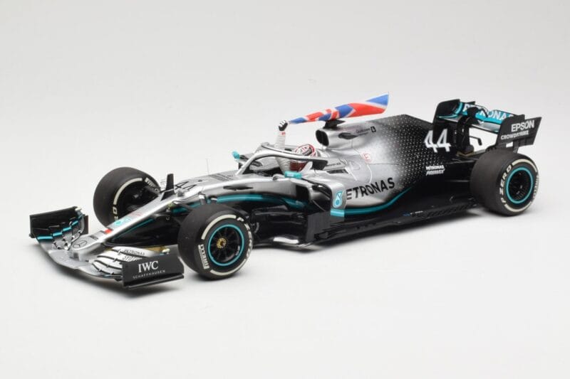 Mercedes AMG Petronas W10 #44 L. Hamilton Winner British GP 2019 Minichamps 1:18 110191044 Metall