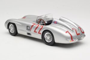 Mercedes 300 SLR W196S #722 S. Moss / D. Jenkinson Mille Miglia Winner 1955 Maisto 1:18 536887 Metall - pilt 7/8