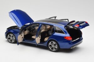 Mercedes C-Class S205 T-Modell Brilliant Sinine Metallik Norev 1:18 B66960257 Metall - pilt 5/8