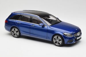 Mercedes C-Class S205 T-Modell Brilliant Sinine Metallik Norev 1:18 B66960257 Metall - pilt 6/8