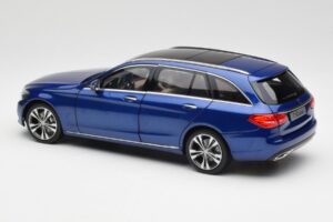 Mercedes C-Class S205 T-Modell Brilliant Sinine Metallik Norev 1:18 B66960257 Metall - pilt 7/8