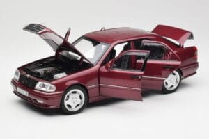 Mercedes AMG C36 W202 Almandine Punane Norev 1:18 B66040706 Metall - pilt 2/8
