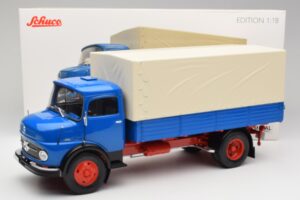 Mercedes L911 Sinine Schuco 1:18 450044800 Metall - pilt 8/8