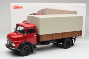 Mercedes L 911 Punane Schuco 1:18 450016400 Metall - pilt 8/8