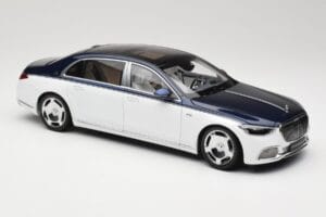 Mercedes Maybach S-Class Z223 Nautical Blue Diamond White Almost Real 1:18 820126 Metall - pilt 6/8