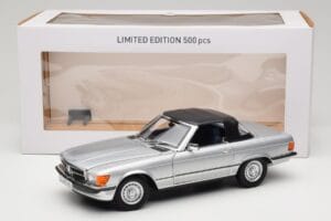 Mercedes R107 380 SL Hõbedane Norev 1:18 183725 Metall - pilt 8/8