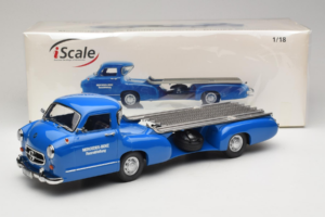 Mercedes Renntransporter Blaues Wunder iScale 1:18 118000000006-P1 Metall - pilt 6/6