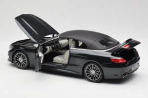 Mercedes S-Class Kabriolett A217 Magnetite Must Metallik Norev 1:18 B66960354 Metall - pilt 5/8