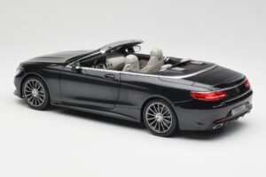 Mercedes S-Class Kabriolett A217 Magnetite Must Metallik Norev 1:18 B66960354 Metall - pilt 7/8