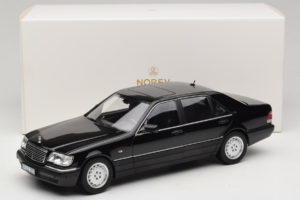 Mercedes S-Class W140 S600 Obsidian Black Metallic Norev 1:18 183045 Metall - pilt 8/8