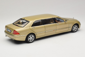 Mercedes S-Class W220 Pullman Gold Metallic Sun Star 1:18 4113 Metall - pilt 3/8