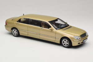 Mercedes S-Class W220 Pullman Gold Metallic Sun Star 1:18 4113 Metall - pilt 6/8