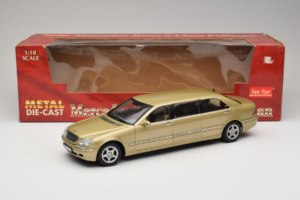 Mercedes S-Class W220 Pullman Gold Metallic Sun Star 1:18 4113 Metall - pilt 8/8