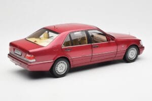 Mercedes S500 W140 Punane Metallic Norev 1:18 183579 Metall - pilt 3/8