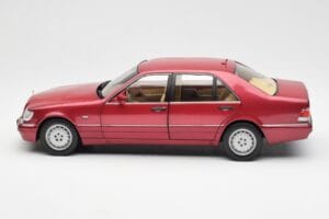 Mercedes S500 W140 Punane Metallic Norev 1:18 183579 Metall - pilt 4/8