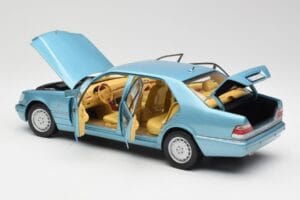 Mercedes S500 W140 Türkiis Metallic Norev 1:18 183561 Metall - pilt 5/8