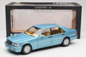 Mercedes S500 W140 Türkiis Metallic Norev 1:18 183561 Metall - pilt 8/8