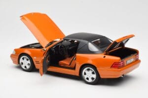 Mercedes SL 500 R129 Oranž Metallic Norev 1:18 183752 Metall - pilt 5/8
