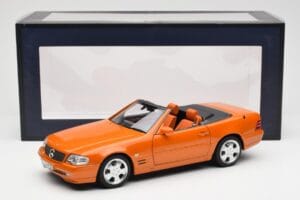 Mercedes SL 500 R129 Oranž Metallic Norev 1:18 183752 Metall - pilt 8/8