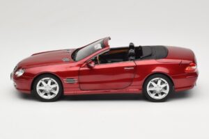 Mercedes SL 500 R230 Red Metallic Piiratud Väljaanne Norev 1:18 183841 Metall - pilt 4/8